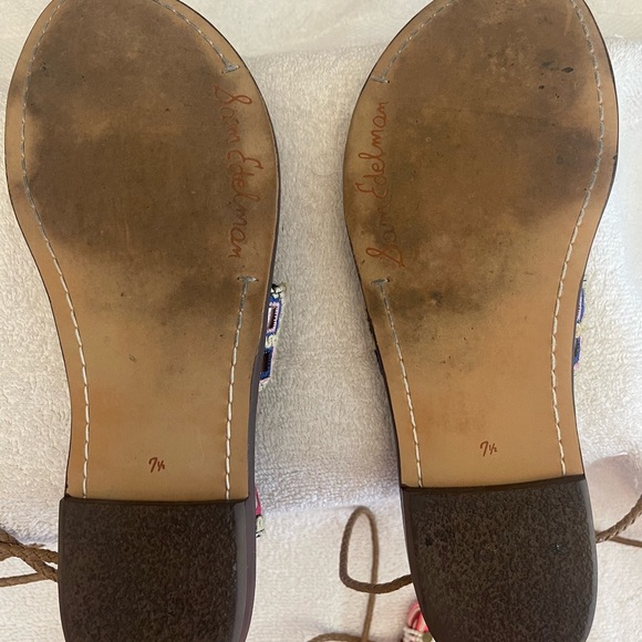 Sam Edelman ‘Gretchen’ Embellished Lace Up Sandal, 7.5 - Picture 7 of 9